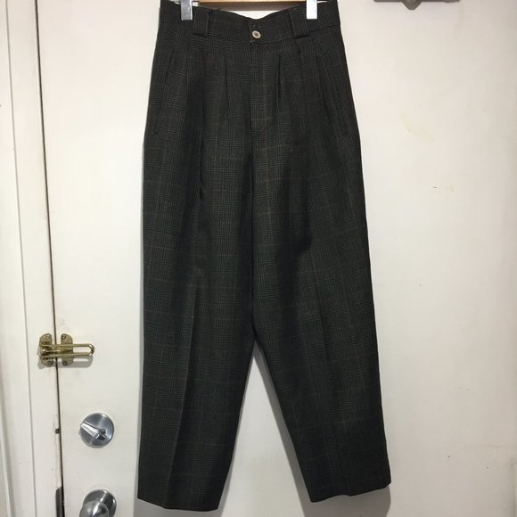 VINTAGE GIORGIO SANT ANGELO HIGH RISE WOOL PANTS SIZE 8P - Picture 2 of 6